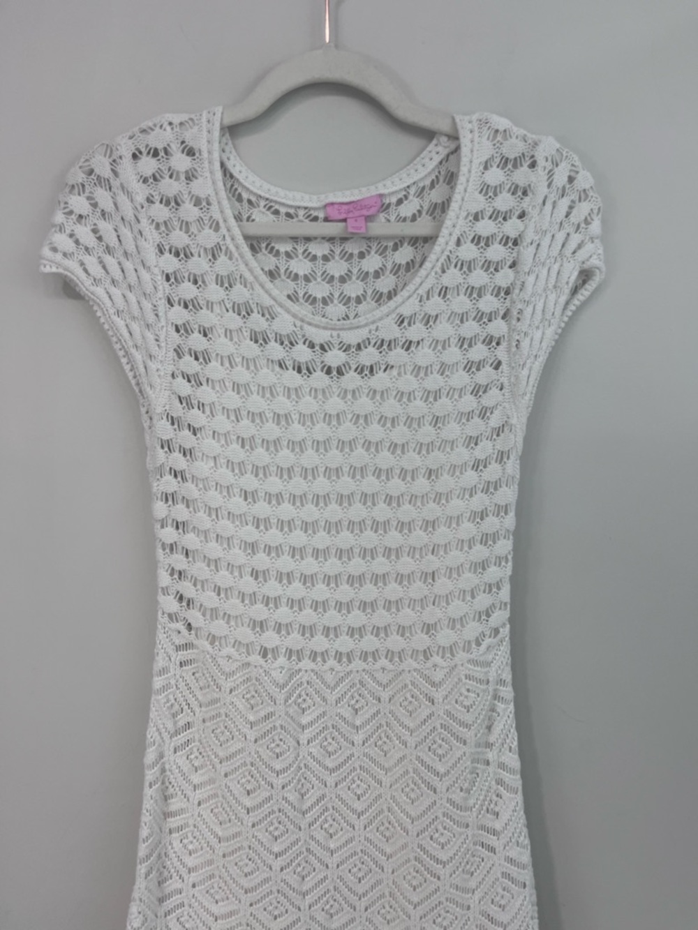 Lily Pulitzer White Crochet Dress Size Small - Picture 5 of 8